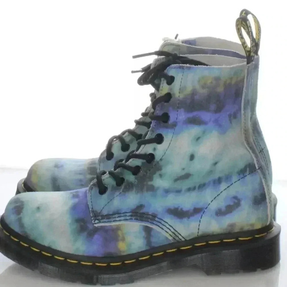 Dr. Martens Pascal Tie Dye Genuine Leather Suede Boots Tie Dye Blue 7 - Picture 6 of 6